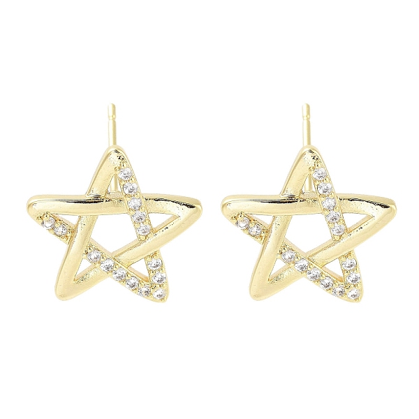PandaHall Brass Micro Pave Clear Cubic Zirconia Studs Earring for Women, Star, Real 18K Gold Plated, 15x15mm Cubic Zirconia Star Clear
PandaHall Brass Micro Pave Clear Cubic Zirconia Studs Earring for Women, Star, Real 18K Gold Plated, 15x15mm Cubic Zirconia Star Clear