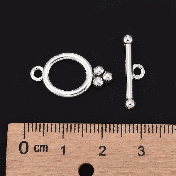 PandaHall Tibetan Style Alloy Toggle Clasps, Lead Free and Cadmium Free, Oval, Antique Silver, Oval: 22mm long, 11.5mm wide, Bar: 20mm wide...
PandaHall Tibetan Style Alloy Toggle Clasps, Lead Free and Cadmium Free, Oval, Antique Silver, Oval: 22mm long, 11.5mm wide, Bar: 20mm wide...