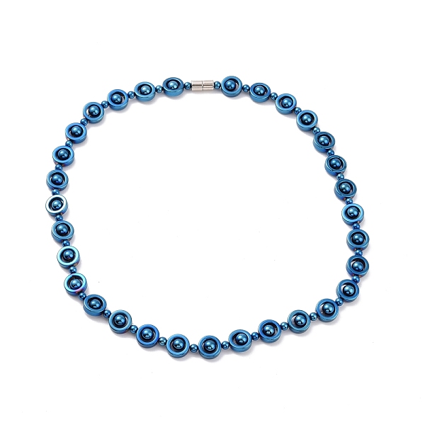 PandaHall Synthetic Hematite & Brass Column Beaded Necklace with Magnetic Clasps, Gemstone Jewelry for Men Women, Blue, 19-7/8 inch(50.5cm)...
PandaHall Synthetic Hematite & Brass Column Beaded Necklace with Magnetic Clasps, Gemstone Jewelry for Men Women, Blue, 19-7/8 inch(50.5cm)...