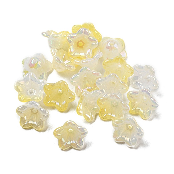 PandaHall Iridescent Acrylic Bead Caps, AB Color Plated, 5-Petal Flower, Yellow, 12.5x12.5x6.5mm, Hole: 1.5mm Acrylic Yellow
PandaHall Iridescent Acrylic Bead Caps, AB Color Plated, 5-Petal Flower, Yellow, 12.5x12.5x6.5mm, Hole: 1.5mm Acrylic Yellow