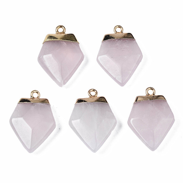 PandaHall Natural Rose Quartz Pendants, with Golden Brass Findings and Iron Loop, Rack Plating, Faceted, Shield, 25~26x17~18x5.5~6.5mm, Hole...
PandaHall Natural Rose Quartz Pendants, with Golden Brass Findings and Iron Loop, Rack Plating, Faceted, Shield, 25~26x17~18x5.5~6.5mm, Hole...