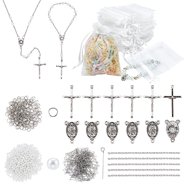PandaHall PH 50 Sets Peral Beads, 550pcs 6mm White Acrylic Pearl Beads 550pcs Metal Eye Pins Chains 50pcs Organza Bags Alloy Vintage...
PandaHall PH 50 Sets Peral Beads, 550pcs 6mm White Acrylic Pearl Beads 550pcs Metal Eye Pins Chains 50pcs Organza Bags Alloy Vintage...