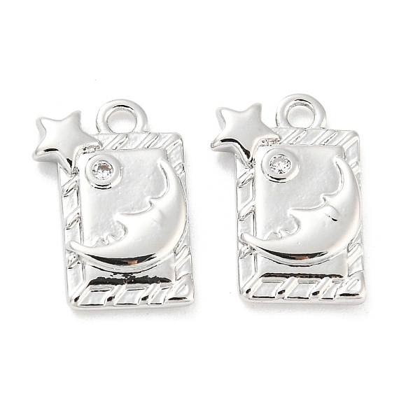 PandaHall Brass Micro Pave Cubic Zirconia Charms, Rectangle with Moon, Real Platinum Plated, 12.5x8.5x1.8mm Brass+Cubic Zirconia Rectangle..., Clear
PandaHall Brass Micro Pave Cubic Zirconia Charms, Rectangle with Moon, Real Platinum Plated, 12.5x8.5x1.8mm Brass+Cubic Zirconia Rectangle..., Clear