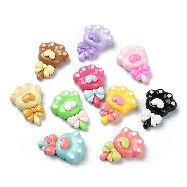 PandaHall Opaque Resin Decoden Cabochons, Paw Print Lollipop with Bowknot, Mixed Color, 31.5x22.5x9.5mm Resin Paw Print Multicolor
PandaHall Opaque Resin Decoden Cabochons, Paw Print Lollipop with Bowknot, Mixed Color, 31.5x22.5x9.5mm Resin Paw Print Multicolor