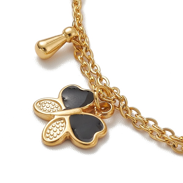 PandaHall Vacuum Plating 304 Stainless Steel Cable Chains Multi-strand Anklet, Enamel Butterfly & 201 Stainless Steel Teardrop Charm Double..., Black
PandaHall Vacuum Plating 304 Stainless Steel Cable Chains Multi-strand Anklet, Enamel Butterfly & 201 Stainless Steel Teardrop Charm Double..., Black