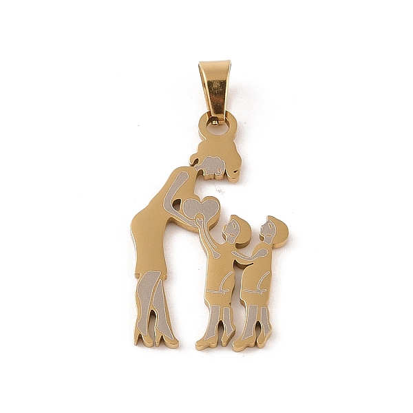 PandaHall Mother's Day Ion Plating(IP) 304 Stainless Steel Pendants, Laser Cut, Mother and Two Son Charm, Real 18K Gold Plated, 32x19x1mm...
PandaHall Mother's Day Ion Plating(IP) 304 Stainless Steel Pendants, Laser Cut, Mother and Two Son Charm, Real 18K Gold Plated, 32x19x1mm...