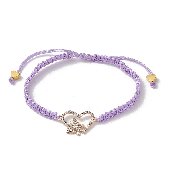 PandaHall Alloy Rhinestone Heart Link Bracelet, Nylon Thread Braided Adjustable Bracelet, Lilac, Inner Diameter: 2-1/8~3-3/8 inch(5.5~8.6cm)..., Purple
PandaHall Alloy Rhinestone Heart Link Bracelet, Nylon Thread Braided Adjustable Bracelet, Lilac, Inner Diameter: 2-1/8~3-3/8 inch(5.5~8.6cm)..., Purple