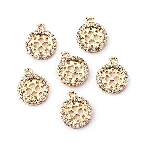 PandaHall Brass Micro Pave Clear Cubic Zirconia Charms, Flat Round with Hollow-Out Heart, Golden, 13x11x2mm, Hole: 1.4mm Brass+Cubic...
PandaHall Brass Micro Pave Clear Cubic Zirconia Charms, Flat Round with Hollow-Out Heart, Golden, 13x11x2mm, Hole: 1.4mm Brass+Cubic...