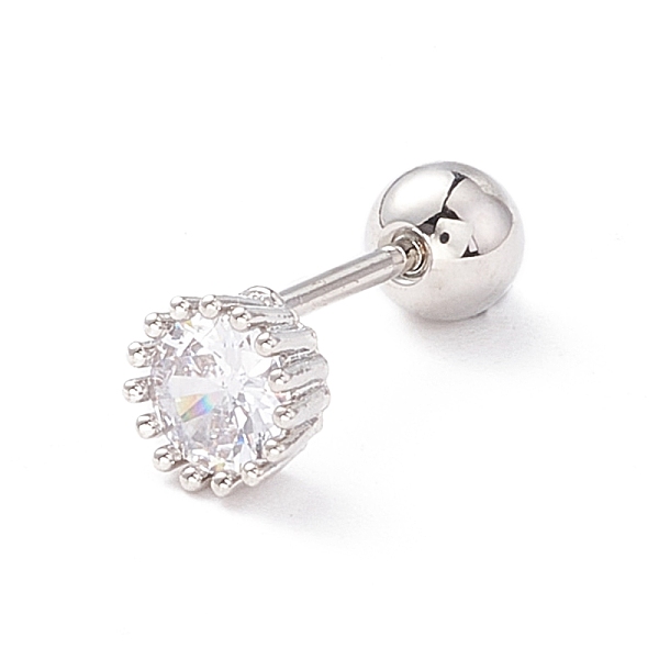 PandaHall Flat Round Clear Cubic Zirconia Stud Earrings for Women, Dainty Brass Earrings with Screw Back Ball Tragus, Platinum, 5x5x3mm, Pin...
PandaHall Flat Round Clear Cubic Zirconia Stud Earrings for Women, Dainty Brass Earrings with Screw Back Ball Tragus, Platinum, 5x5x3mm, Pin...