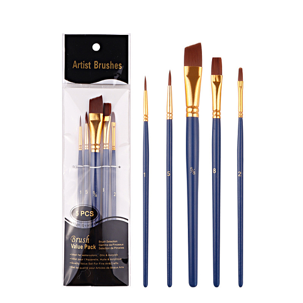 PandaHall Painting Brush Set, Nylon Brush Head with Wooden Handle and Gold Plated Aluminium Tube, for Watercolor Painting Artist...
PandaHall Painting Brush Set, Nylon Brush Head with Wooden Handle and Gold Plated Aluminium Tube, for Watercolor Painting Artist...