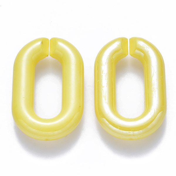 PandaHall Opaque Acrylic Linking Rings, Quick Link Connectors, for Cable Chains Making, Pearlized, Oval, Yellow, 31x19.5x5.5mm, Inner...
PandaHall Opaque Acrylic Linking Rings, Quick Link Connectors, for Cable Chains Making, Pearlized, Oval, Yellow, 31x19.5x5.5mm, Inner...