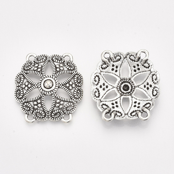PandaHall Tibetan Style Alloy Multi Strand Links, Cadmium Free & Lead Free,, Flower, Antique Silver, 28x30x6mm, Hole: 2mm, about...
PandaHall Tibetan Style Alloy Multi Strand Links, Cadmium Free & Lead Free,, Flower, Antique Silver, 28x30x6mm, Hole: 2mm, about...