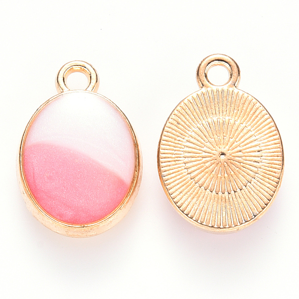 PandaHall Alloy Enamel Charms, Oval, Light Gold, Pink, 15x10x3mm, Hole: 1.6mm Alloy+Enamel Oval Pink
PandaHall Alloy Enamel Charms, Oval, Light Gold, Pink, 15x10x3mm, Hole: 1.6mm Alloy+Enamel Oval Pink