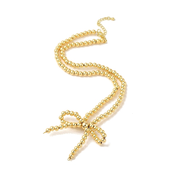 PandaHall Brass Beaded Necklaces, Long-Lasting Plated, Lead Free & Cadmium Free, Bowknot, Real 18K Gold Plated, 17.05 inch(433mm) Brass...
PandaHall Brass Beaded Necklaces, Long-Lasting Plated, Lead Free & Cadmium Free, Bowknot, Real 18K Gold Plated, 17.05 inch(433mm) Brass...