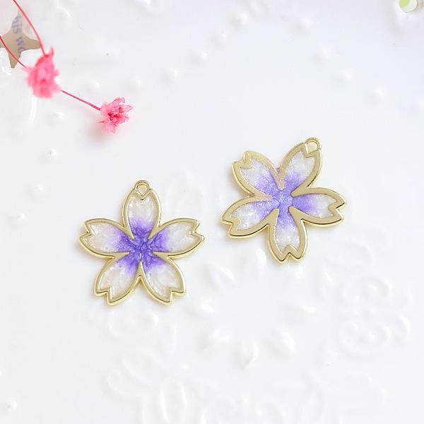PandaHall Alloy Enamel Pendants, Golden, Sakura Charm, Medium Purple, 23x22mm Alloy+Enamel Flower
PandaHall Alloy Enamel Pendants, Golden, Sakura Charm, Medium Purple, 23x22mm Alloy+Enamel Flower