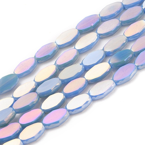 PandaHall Electroplate Opaque Glass Beads Strands, Faceted, Oval, Full Rainbow Plated, Light Steel Blue, 10.5x6x3mm, Hole: 1.2mm, about...
PandaHall Electroplate Opaque Glass Beads Strands, Faceted, Oval, Full Rainbow Plated, Light Steel Blue, 10.5x6x3mm, Hole: 1.2mm, about...
