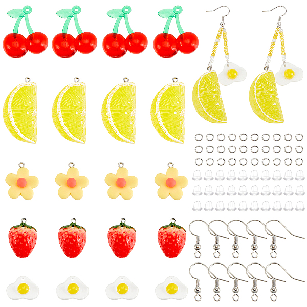 PandaHall CHGCRAFT DIY Fruit Dangle Earring Making Kits, Including Cherry & Flower & Strawberry & Orange Resin Pendants, Brass Earring Hooks..., Multicolor
PandaHall CHGCRAFT DIY Fruit Dangle Earring Making Kits, Including Cherry & Flower & Strawberry & Orange Resin Pendants, Brass Earring Hooks..., Multicolor