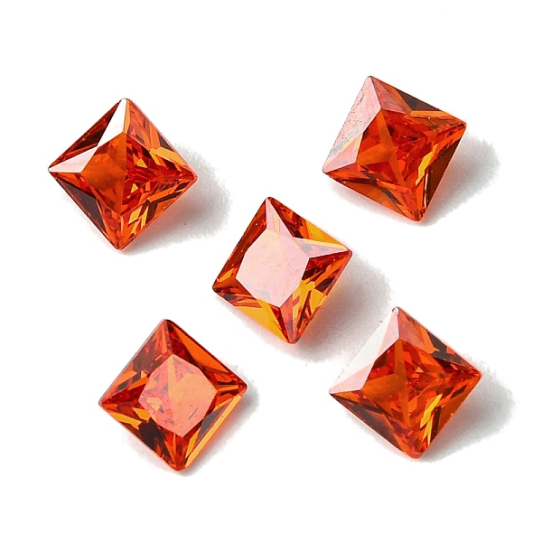 PandaHall Cubic Zirconia Cabochons, Point Back, Square, Orange Red, 6x6x3mm Cubic Zirconia Square
PandaHall Cubic Zirconia Cabochons, Point Back, Square, Orange Red, 6x6x3mm Cubic Zirconia Square