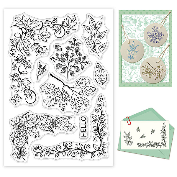 PandaHall BENECREAT Vine Leaves Clear Stamps Leaf Pattern PVC Placstic Silicone Stamps with Word Hello for Envelope Making, Bookmark DIY...
PandaHall BENECREAT Vine Leaves Clear Stamps Leaf Pattern PVC Placstic Silicone Stamps with Word Hello for Envelope Making, Bookmark DIY...