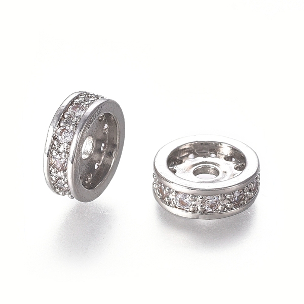 PandaHall Brass Micro Pave Cubic Zirconia Spacer Beads, Long-Lasting Plated, Flat Round, Clear, Platinum, 12x4mm, Hole: 2mm Brass+Cubic...
PandaHall Brass Micro Pave Cubic Zirconia Spacer Beads, Long-Lasting Plated, Flat Round, Clear, Platinum, 12x4mm, Hole: 2mm Brass+Cubic...