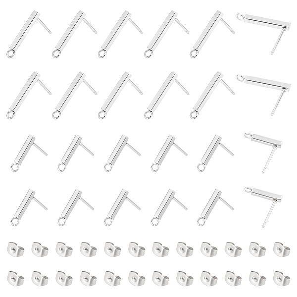 PandaHall UNICRAFTALE About 60Pcs 2 Sizes 304 Stainless Steel Stud Earring Findings Rectangle Bar Earring Studs with Horizontal Loop Metal...
PandaHall UNICRAFTALE About 60Pcs 2 Sizes 304 Stainless Steel Stud Earring Findings Rectangle Bar Earring Studs with Horizontal Loop Metal...