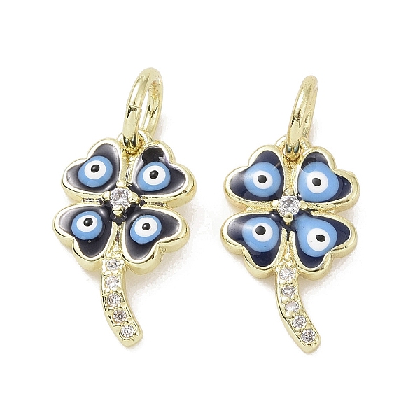 PandaHall Real 18K Gold Plated Brass Micro Pave Cubic Zirconia Pendants, with Enamel and Jump Ring, Evil Eye Charms, Clover, 15.5x9.5x2.5mm...
PandaHall Real 18K Gold Plated Brass Micro Pave Cubic Zirconia Pendants, with Enamel and Jump Ring, Evil Eye Charms, Clover, 15.5x9.5x2.5mm...