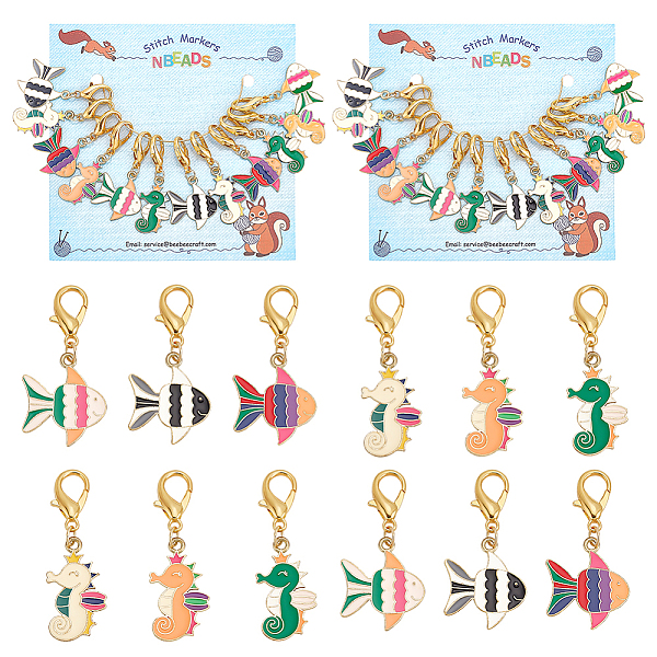 PandaHall 24 Pcs Sea Animal Stitch Markers, Enamel Alloy Crochet Stitch Marker Charms Lobster Claw Clasps Locking Stitch Marker for..., Multicolor
PandaHall 24 Pcs Sea Animal Stitch Markers, Enamel Alloy Crochet Stitch Marker Charms Lobster Claw Clasps Locking Stitch Marker for..., Multicolor