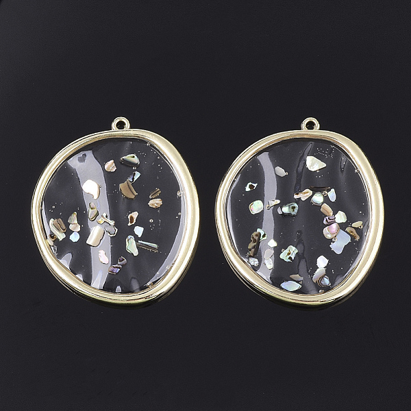 PandaHall Epoxy Resin Pendants, with Shell and Alloy Findings, Flat Round, Colorful, Golden, 40x34x2.5mm, Hole: 1.8mm Alloy+Epoxy Resin Flat...
PandaHall Epoxy Resin Pendants, with Shell and Alloy Findings, Flat Round, Colorful, Golden, 40x34x2.5mm, Hole: 1.8mm Alloy+Epoxy Resin Flat...