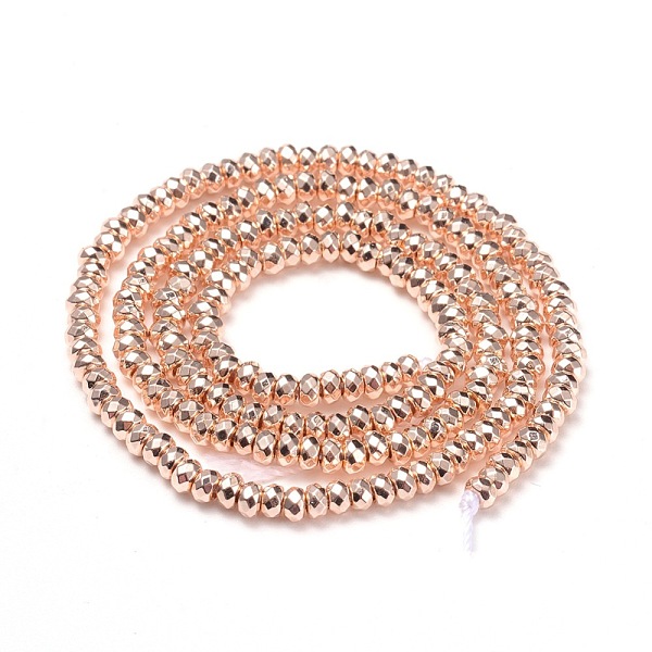 PandaHall Electroplate Non-magnetic Synthetic Hematite Beads Strands, Rondelle, Faceted, Rose Gold Plated, 3x2.8mm, Hole: 0.8mm, about...
PandaHall Electroplate Non-magnetic Synthetic Hematite Beads Strands, Rondelle, Faceted, Rose Gold Plated, 3x2.8mm, Hole: 0.8mm, about...