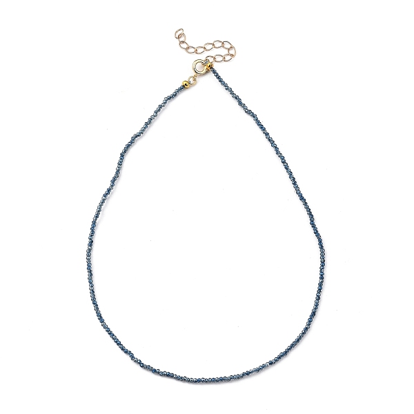 PandaHall Faceted Rondelle Glass Beaded Necklaces, with Golden Plated Brass Spring Ring Clasps, Steel Blue, 14.37 inch(36.5cm) Glass
PandaHall Faceted Rondelle Glass Beaded Necklaces, with Golden Plated Brass Spring Ring Clasps, Steel Blue, 14.37 inch(36.5cm) Glass