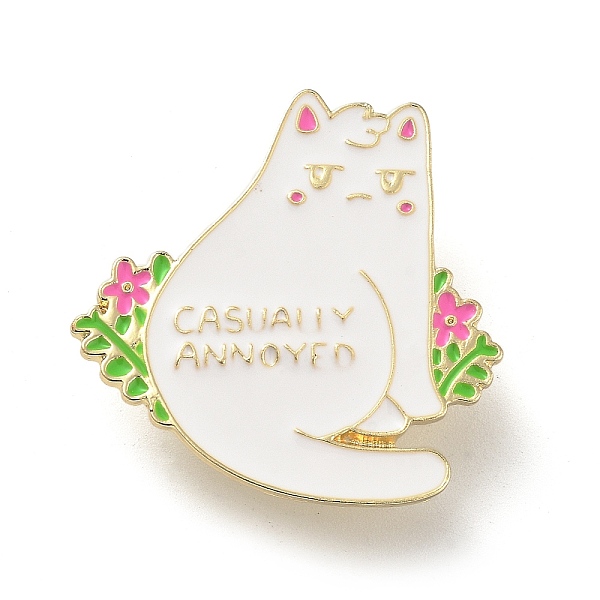 PandaHall Black Golden Zinc Alloy Brooches, Enamel Pins, for Backpack Cloth, Cat Shape with Word, White, 30.5x31x2mm Alloy+Enamel Cat Shape...
PandaHall Black Golden Zinc Alloy Brooches, Enamel Pins, for Backpack Cloth, Cat Shape with Word, White, 30.5x31x2mm Alloy+Enamel Cat Shape...