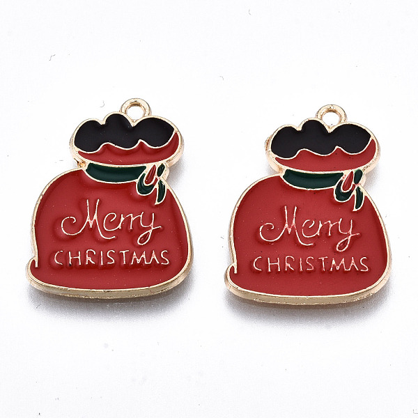 PandaHall Eco-Friendly Alloy Enamel Pendants, Cadmium Free & Lead Free & Nickel Free, Lucky Bag with Word Merry Christmas, Light Gold..., Pink
PandaHall Eco-Friendly Alloy Enamel Pendants, Cadmium Free & Lead Free & Nickel Free, Lucky Bag with Word Merry Christmas, Light Gold..., Pink