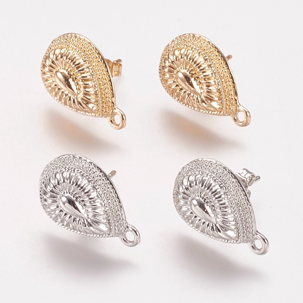PandaHall Alloy Stud Earring Findings, with Loop, Teardrop, Mixed Color, 19x12mm, Hole: 1mm, Pin: 0.7mm Alloy Teardrop
PandaHall Alloy Stud Earring Findings, with Loop, Teardrop, Mixed Color, 19x12mm, Hole: 1mm, Pin: 0.7mm Alloy Teardrop