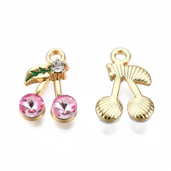PandaHall Alloy Rhinestone Pendants, with Enamel, Light Gold, Cherry, Light Amethyst, 17x12x4mm, Hole: 1.6mm Alloy Rhinestone+Enamel Cherry..., Green
PandaHall Alloy Rhinestone Pendants, with Enamel, Light Gold, Cherry, Light Amethyst, 17x12x4mm, Hole: 1.6mm Alloy Rhinestone+Enamel Cherry..., Green