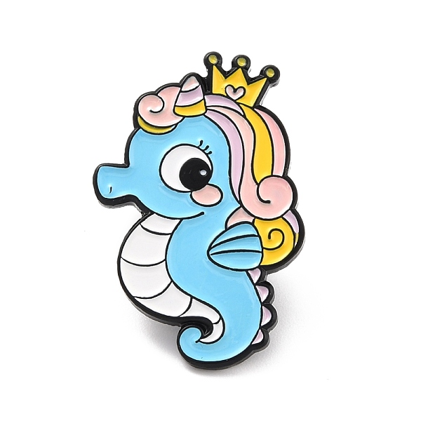 PandaHall Seahorse with Crown Enamel Pin, Ocean Animal Alloy Enamel Brooch for Backpack Clothes, Electrophoresis Black, Sky Blue...
PandaHall Seahorse with Crown Enamel Pin, Ocean Animal Alloy Enamel Brooch for Backpack Clothes, Electrophoresis Black, Sky Blue...