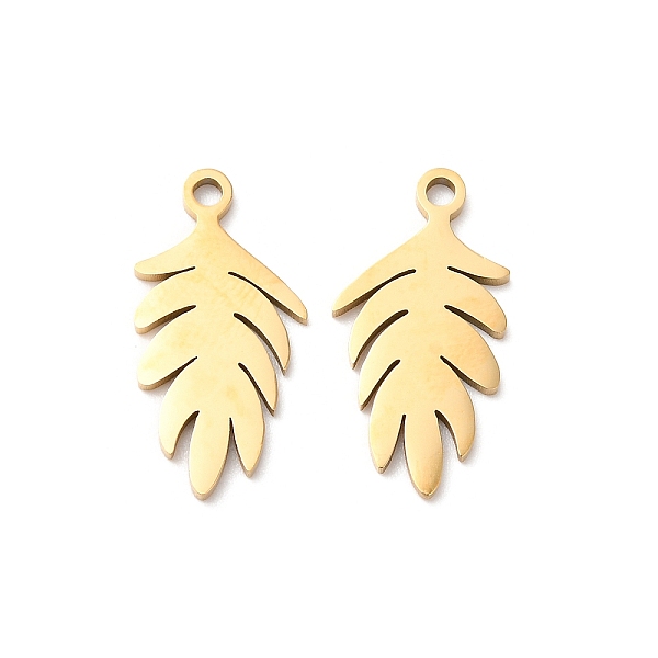 PandaHall 201 Stainless Steel Pendants, Laser Cut, Leafy Branch Charms, Golden, 18x9x1mm, Hole: 1.5mm 201 Stainless Steel Leaf
PandaHall 201 Stainless Steel Pendants, Laser Cut, Leafy Branch Charms, Golden, 18x9x1mm, Hole: 1.5mm 201 Stainless Steel Leaf