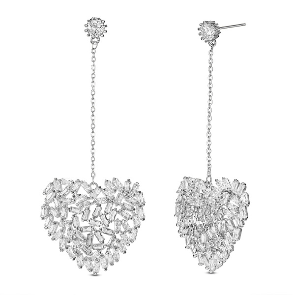 PandaHall SHEGRACE Brass Stud Earrings, with Grade AAA Cubic Zirconia, Heart, Platinum, 67mm Cubic Zirconia Clear
PandaHall SHEGRACE Brass Stud Earrings, with Grade AAA Cubic Zirconia, Heart, Platinum, 67mm Cubic Zirconia Clear