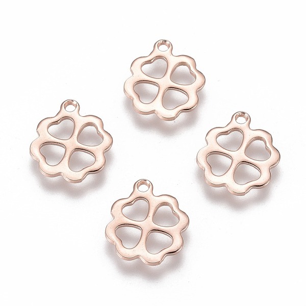 PandaHall 201 Stainless Steel Charms, Clover, Rose Gold, 12x11x0.8mm, Hole: 1.2mm 201 Stainless Steel Clover
PandaHall 201 Stainless Steel Charms, Clover, Rose Gold, 12x11x0.8mm, Hole: 1.2mm 201 Stainless Steel Clover