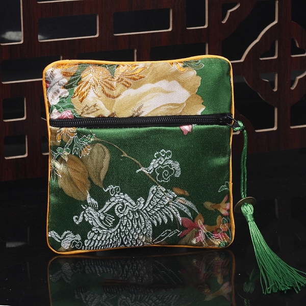 PandaHall Square Chinese Style Cloth Tassel Bags, with Zipper, for Bracelet, Necklace, Green, 11.5x11.5cm Cloth Square Green
PandaHall Square Chinese Style Cloth Tassel Bags, with Zipper, for Bracelet, Necklace, Green, 11.5x11.5cm Cloth Square Green