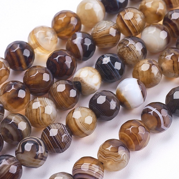 PandaHall Natural Striped Agate/Banded Agate Beads Strands, Round, Faceted, Dyed, Coconut Brown, 8mm, Hole: 1mm, about 47~48pcs/strand...
PandaHall Natural Striped Agate/Banded Agate Beads Strands, Round, Faceted, Dyed, Coconut Brown, 8mm, Hole: 1mm, about 47~48pcs/strand...