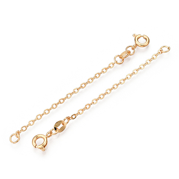 PandaHall Brass Cable Chain Extender, End Chains with Spring Ring Clasps, Real 18K Gold Plated, 55~60x2mm Brass
PandaHall Brass Cable Chain Extender, End Chains with Spring Ring Clasps, Real 18K Gold Plated, 55~60x2mm Brass