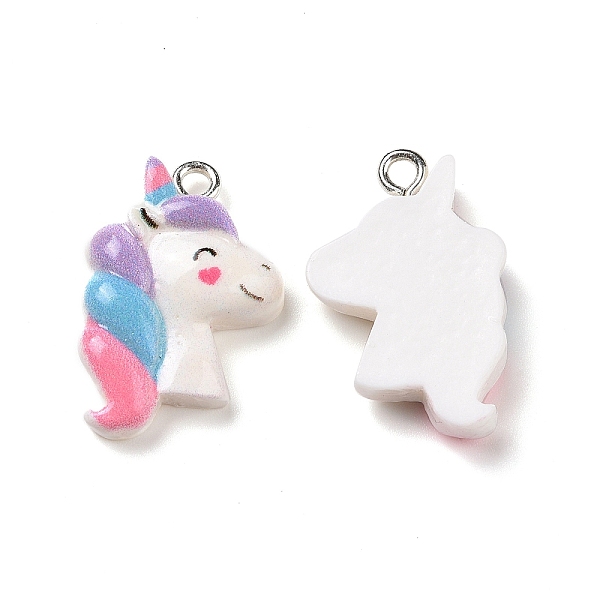 PandaHall Opaque Resin Pendants, with Glitter Powder and Platinum Tone Iron Loops, Unicorn Charm, Light Sky Blue, 22.5x16x5.5mm, Hole: 2mm...
PandaHall Opaque Resin Pendants, with Glitter Powder and Platinum Tone Iron Loops, Unicorn Charm, Light Sky Blue, 22.5x16x5.5mm, Hole: 2mm...