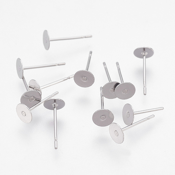 PandaHall 304 Stainless Steel Stud Earring Findings, Stainless Steel Color, 12x5mm, Pin: 0.7mm 304 Stainless Steel Others
PandaHall 304 Stainless Steel Stud Earring Findings, Stainless Steel Color, 12x5mm, Pin: 0.7mm 304 Stainless Steel Others
