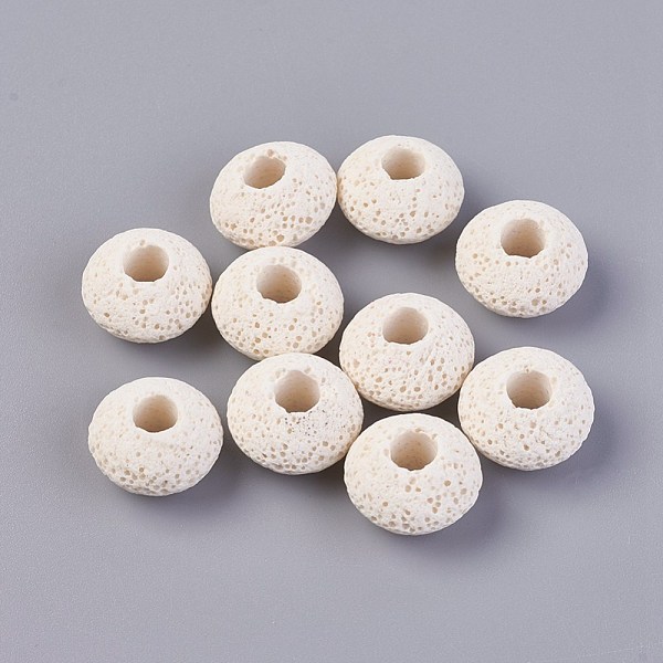 PandaHall Natural Lava Rock Beads, Dyed, Rondelle, White, 15.5~16x9.7~10mm, Hole: 5~5.4mm Lava Rock Rondelle White
PandaHall Natural Lava Rock Beads, Dyed, Rondelle, White, 15.5~16x9.7~10mm, Hole: 5~5.4mm Lava Rock Rondelle White
