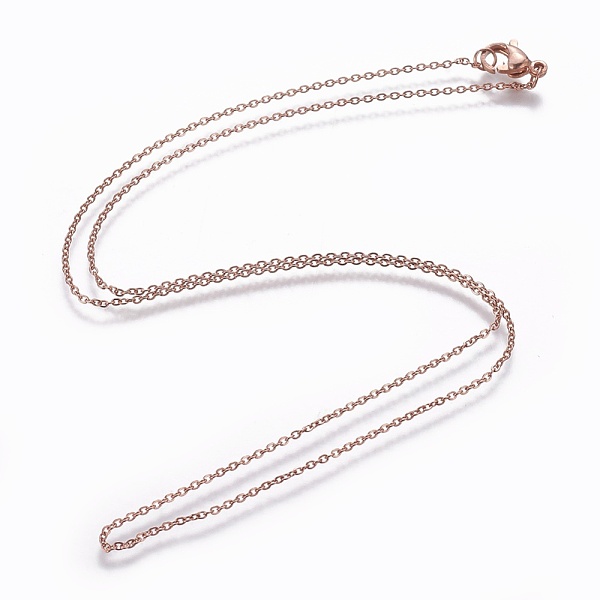 PandaHall 304 Stainless Steel Cable Chain Necklaces, with Lobster Claw Clasps, Rose Gold, 17.71 inch(45cm) 304 Stainless Steel
PandaHall 304 Stainless Steel Cable Chain Necklaces, with Lobster Claw Clasps, Rose Gold, 17.71 inch(45cm) 304 Stainless Steel