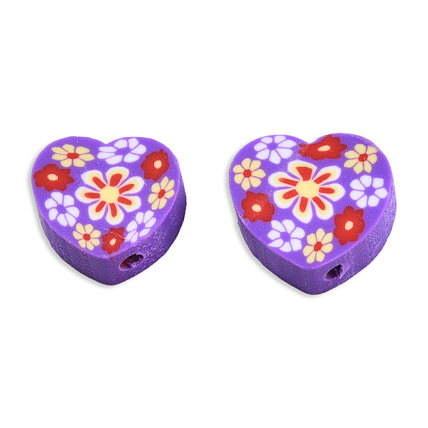 PandaHall Handmade Polymer Clay Beads, Heart with Flower, Dark Violet, 9x10x4.5mm, Hole: 1.2mm Polymer Clay Heart
PandaHall Handmade Polymer Clay Beads, Heart with Flower, Dark Violet, 9x10x4.5mm, Hole: 1.2mm Polymer Clay Heart