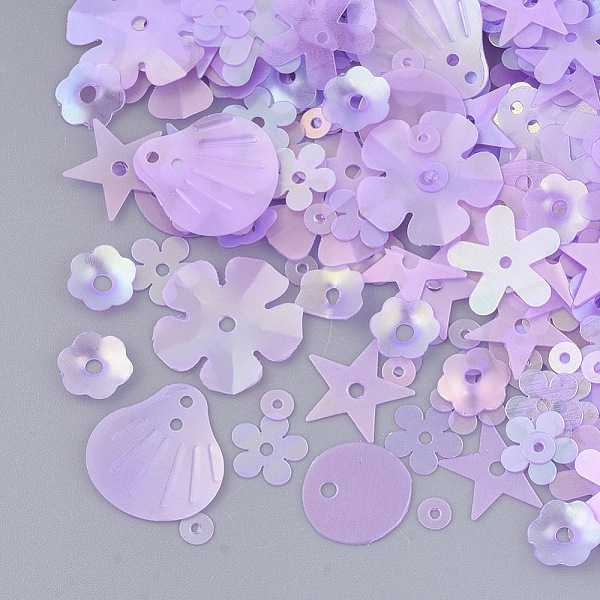 PandaHall Ornament Accessories, PVC Plastic Paillette/Sequins Beads, Frosted, Mixed Shapes , Lilac, 3~13.5x3~13.5x0.2mm, Hole: 0.9~1.5mm PVC..., Purple
PandaHall Ornament Accessories, PVC Plastic Paillette/Sequins Beads, Frosted, Mixed Shapes , Lilac, 3~13.5x3~13.5x0.2mm, Hole: 0.9~1.5mm PVC..., Purple
