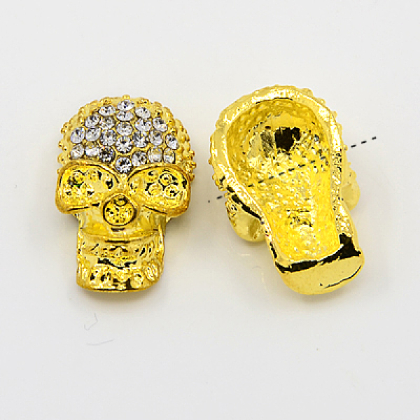 PandaHall Alloy Rhinestone Beads, Grade A, Skull, Golden, 23x14x7mm, hole: 2mm Alloy+Rhinestone Skull Clear
PandaHall Alloy Rhinestone Beads, Grade A, Skull, Golden, 23x14x7mm, hole: 2mm Alloy+Rhinestone Skull Clear