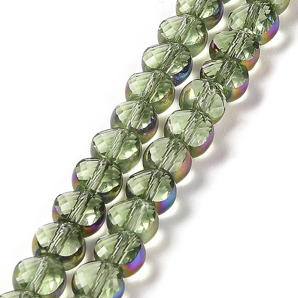 PandaHall Electroplate Transparent Glass Beads Strands, Rainbow Plated Edge Beads , Faceted Flat Round, Dark Sea Green, 5.5~6x6~7x3.5~4.5mm...
PandaHall Electroplate Transparent Glass Beads Strands, Rainbow Plated Edge Beads , Faceted Flat Round, Dark Sea Green, 5.5~6x6~7x3.5~4.5mm...