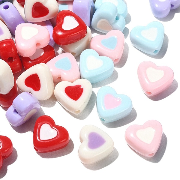 PandaHall 100Pcs Opaque Acrylic Beads, with Enamel, Heart, Mixed Color, 13x14.5x7mm, Hole: 2mm Acrylic Heart Multicolor
PandaHall 100Pcs Opaque Acrylic Beads, with Enamel, Heart, Mixed Color, 13x14.5x7mm, Hole: 2mm Acrylic Heart Multicolor